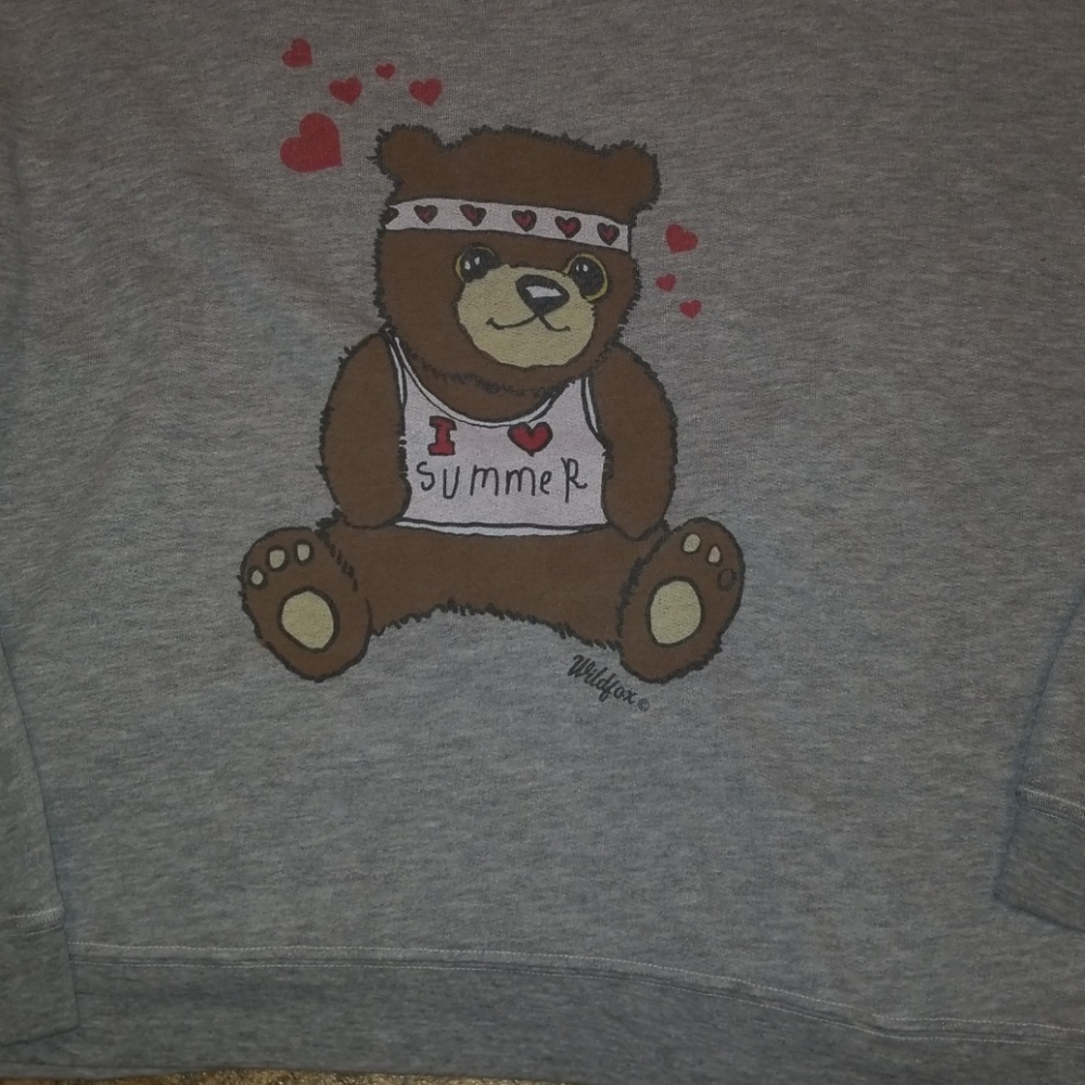 SUPER HTF LADIES WILDFOX TEDDY BEAR SWEATS… - Picture 2 of 7